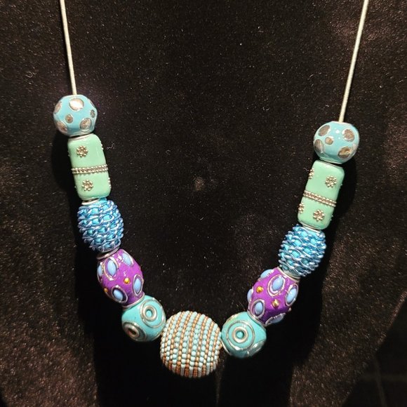 Sterling Silver Tibetan Bead Boho Necklace - Picture 3 of 9